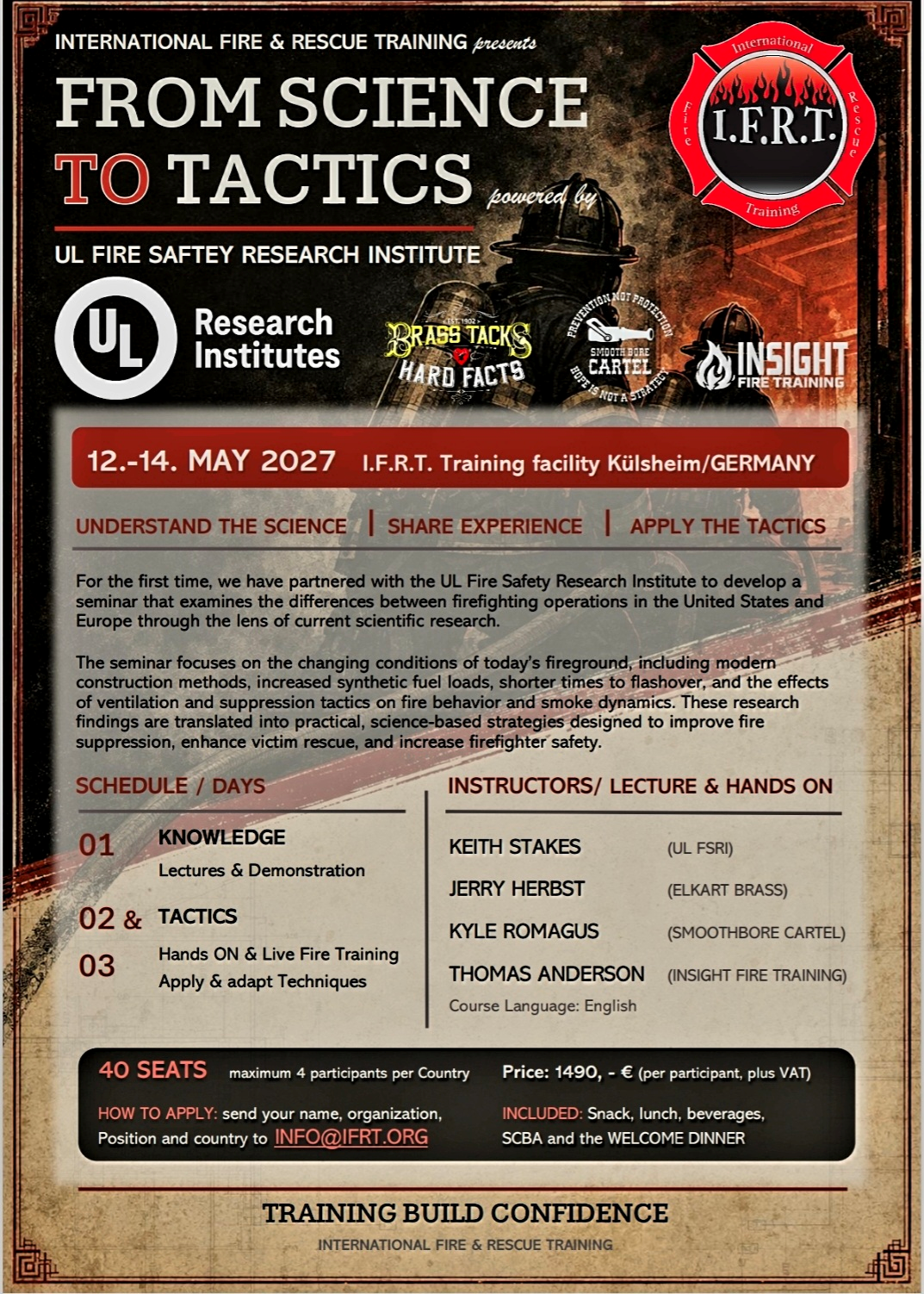 overview about the 'from science to tactics' - training